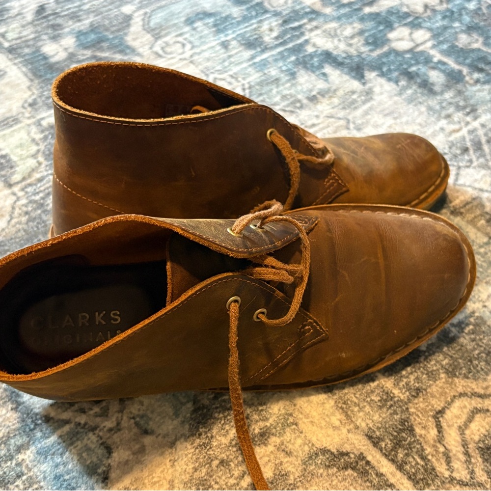 Clarks Leather Desert Boots